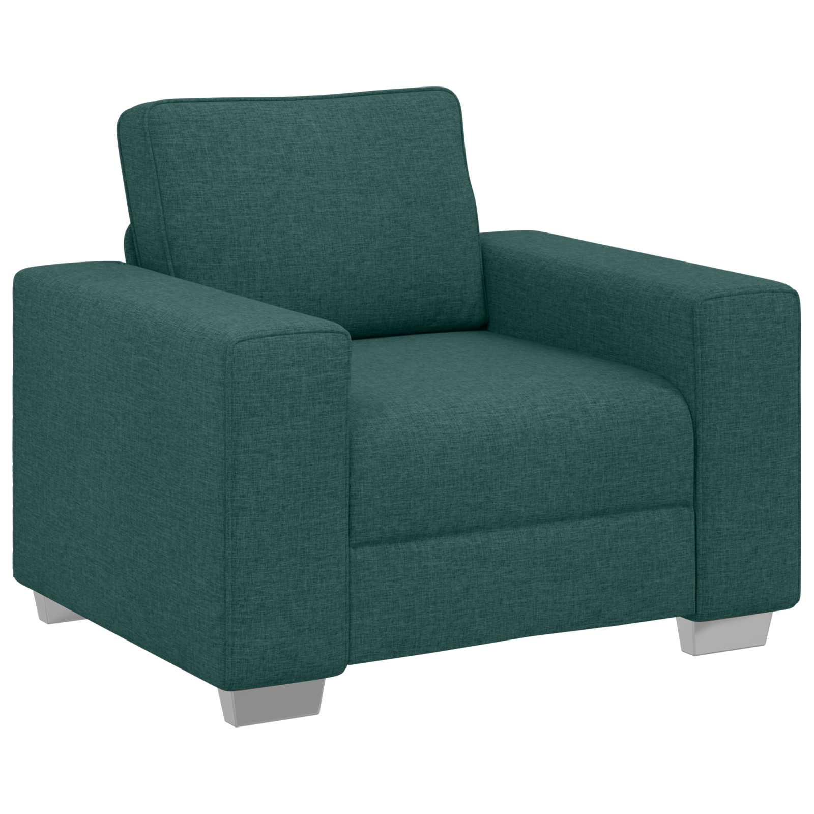 Sofa 3 pcs Tamnozelena 219 x 80 x 82 cm Platnasta tkanina