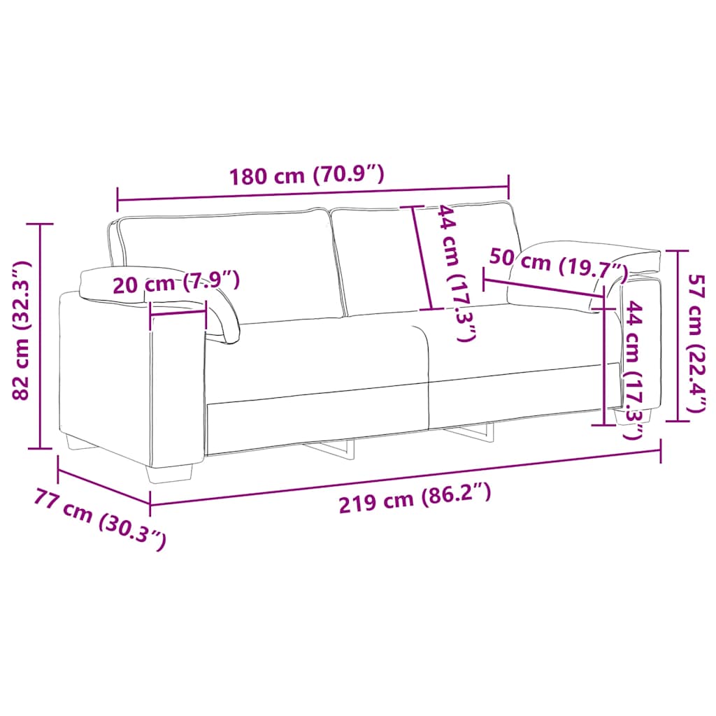3-dijelni set sofa s jastucima tamnozeleni baršun