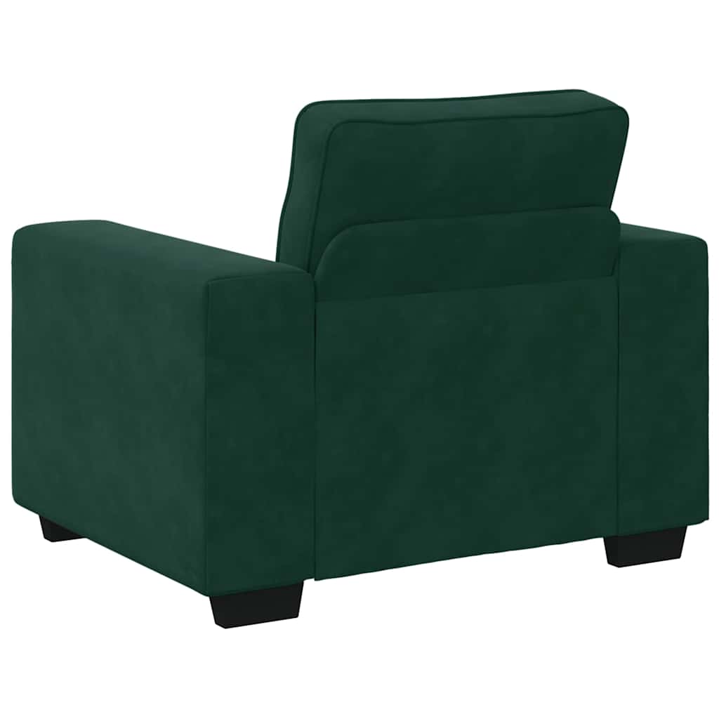 3-dijelni set sofa s jastucima tamnozeleni baršun