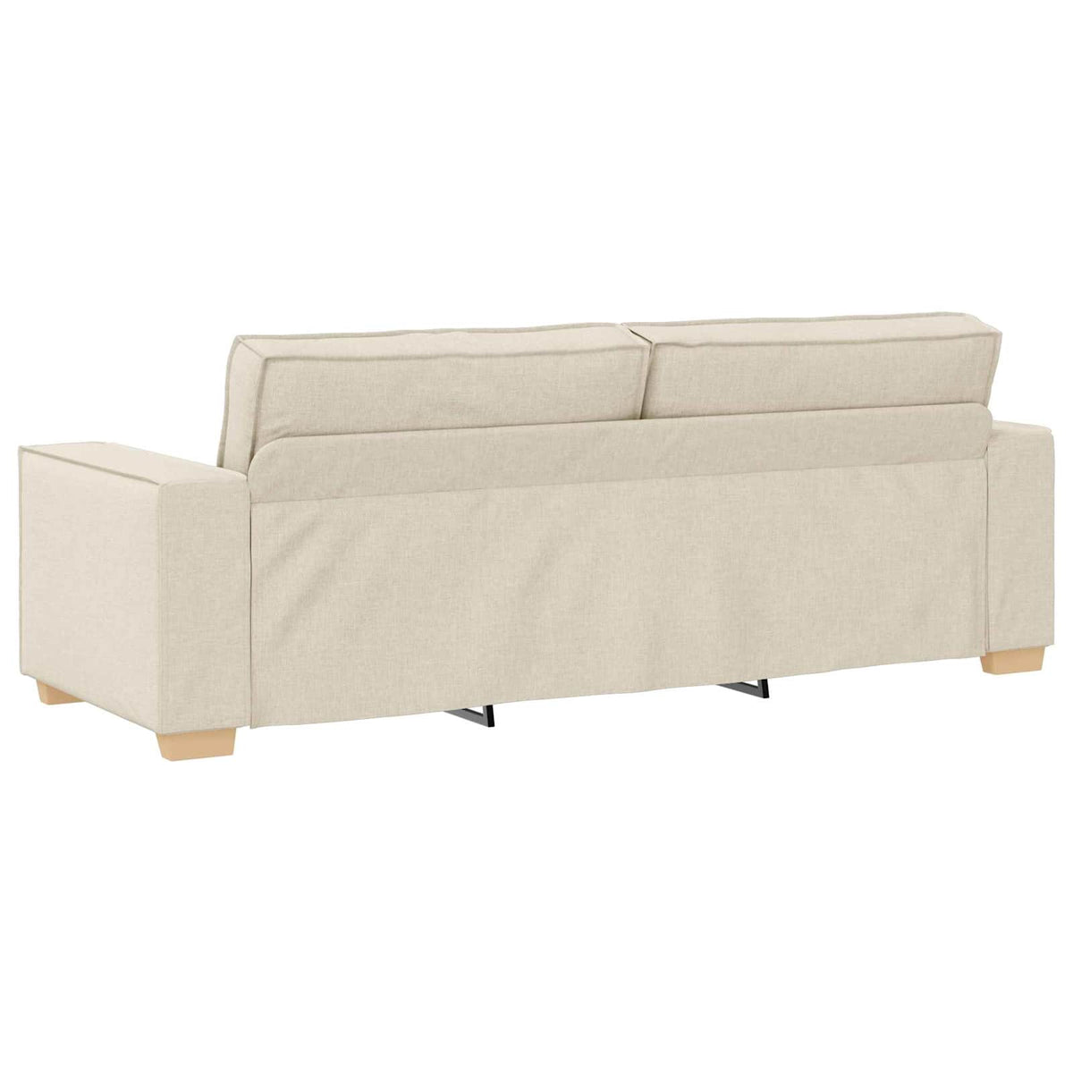 Sofa 2 pcs Bež 220 x 80 x 84 cm Platnasta tkanina