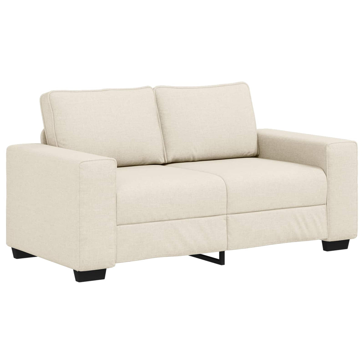 Sofa 2 pcs Bež 221 x 80 x 82 cm Platnasta tkanina