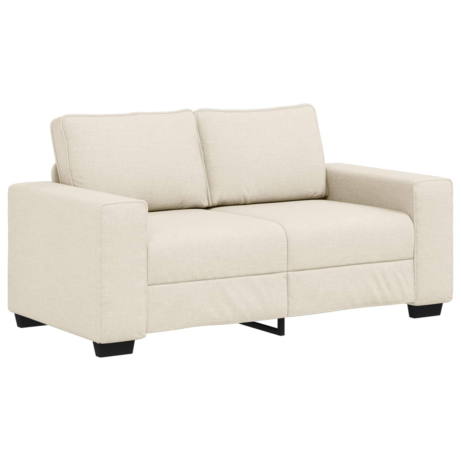 Sofa 2 pcs Bež 221 x 80 x 82 cm Platnasta tkanina