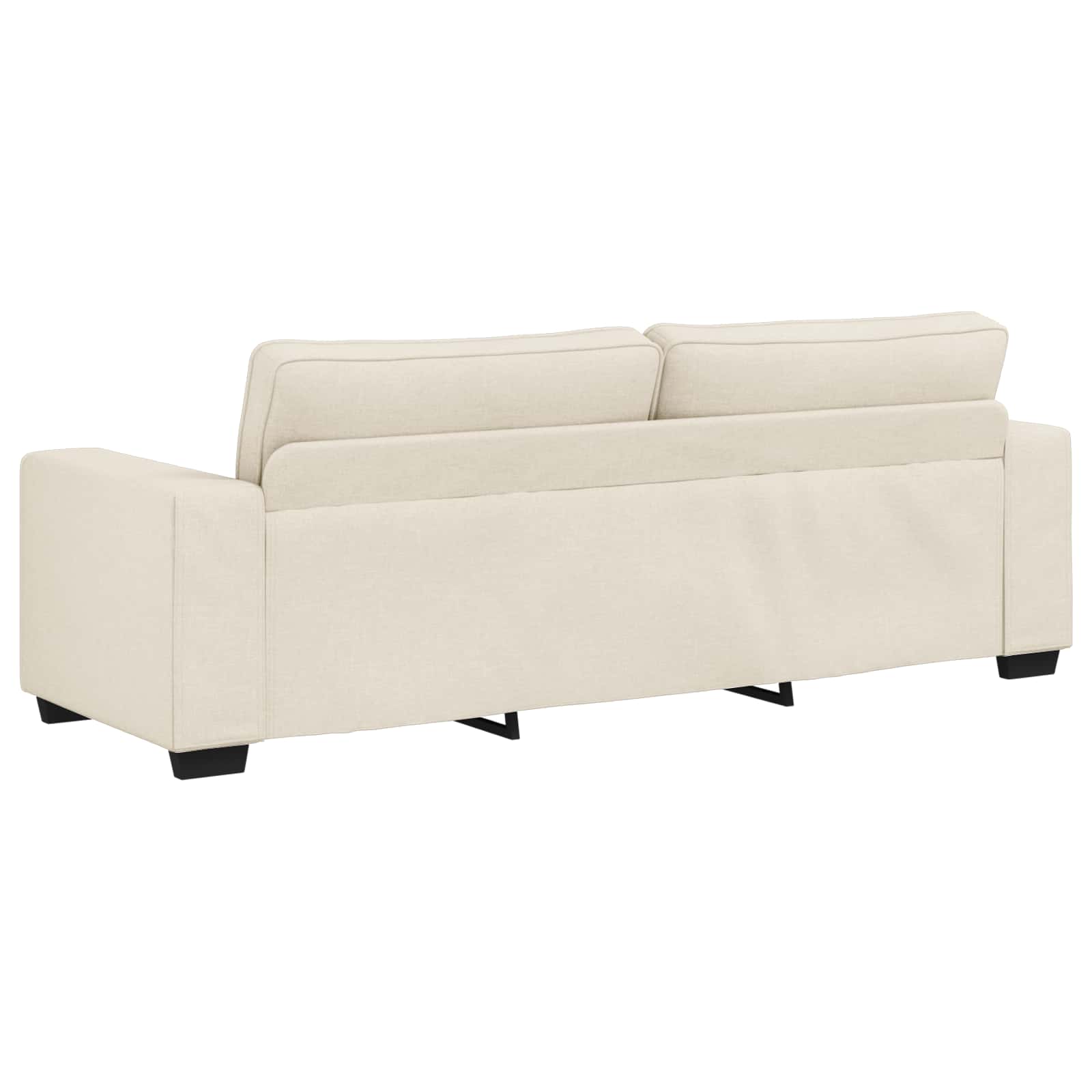 Sofa 2 pcs Bež 221 x 80 x 82 cm Platnasta tkanina