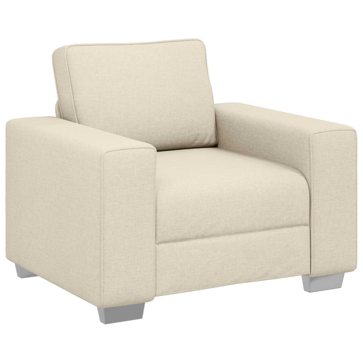 Sofa 2 pcs Bež 219 x 80 x 82 cm Platnasta tkanina