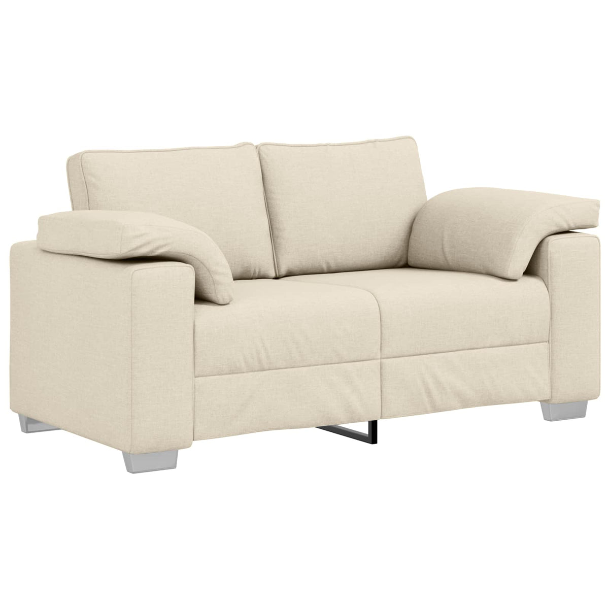 Sofa 2 pcs Bež 219 x 80 x 82 cm Platnasta tkanina