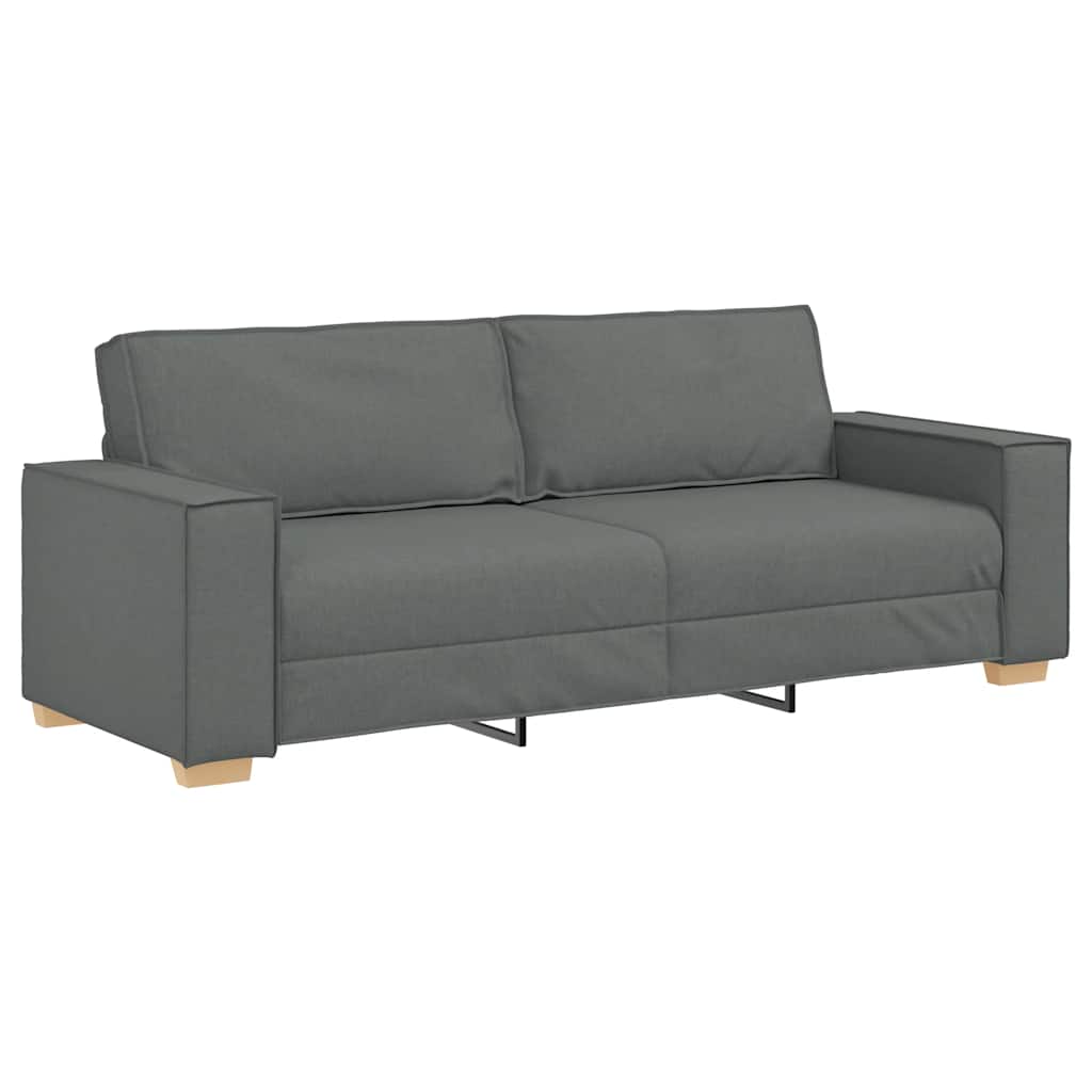 Dvodijelni set sofa s jastucima, tamno siva tkanina