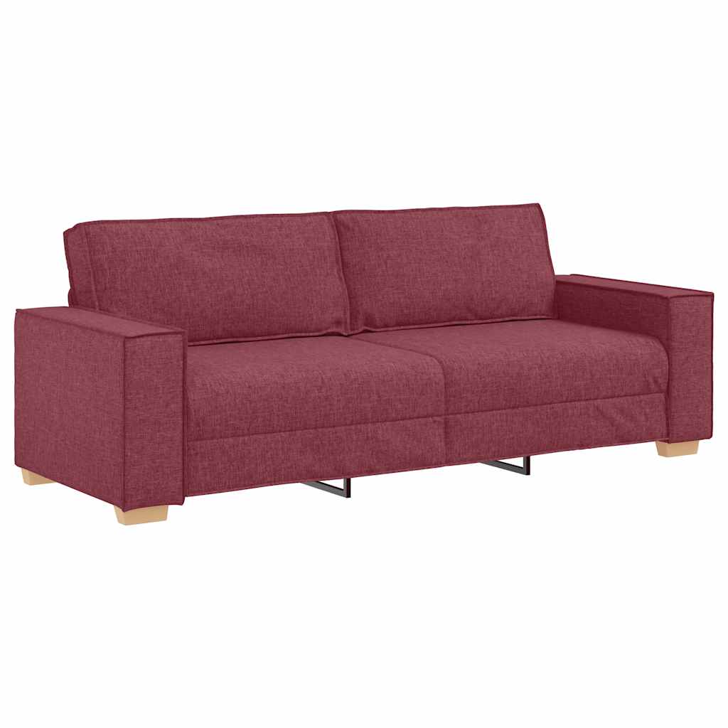 Dvodijelni set sofa s jastucima, tkanina boje vina