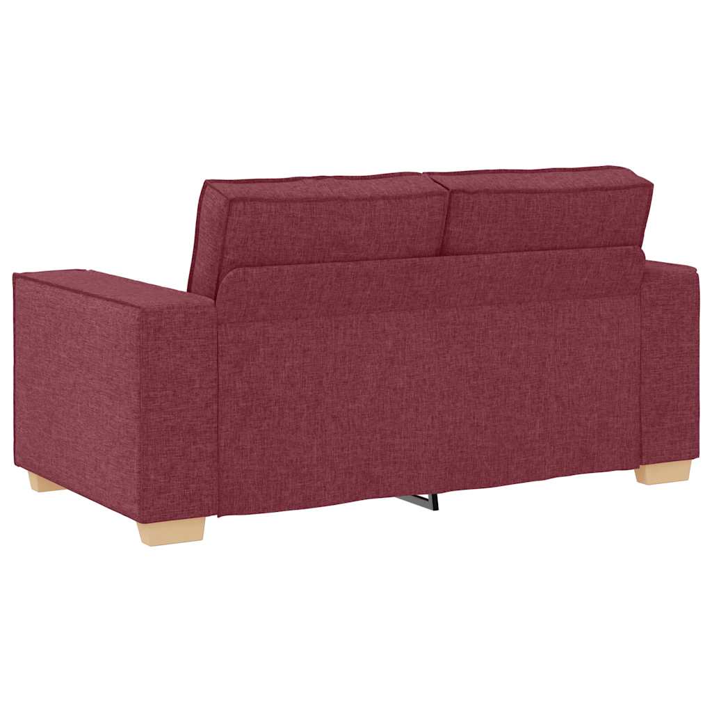 Dvodijelni set sofa s jastucima, tkanina boje vina