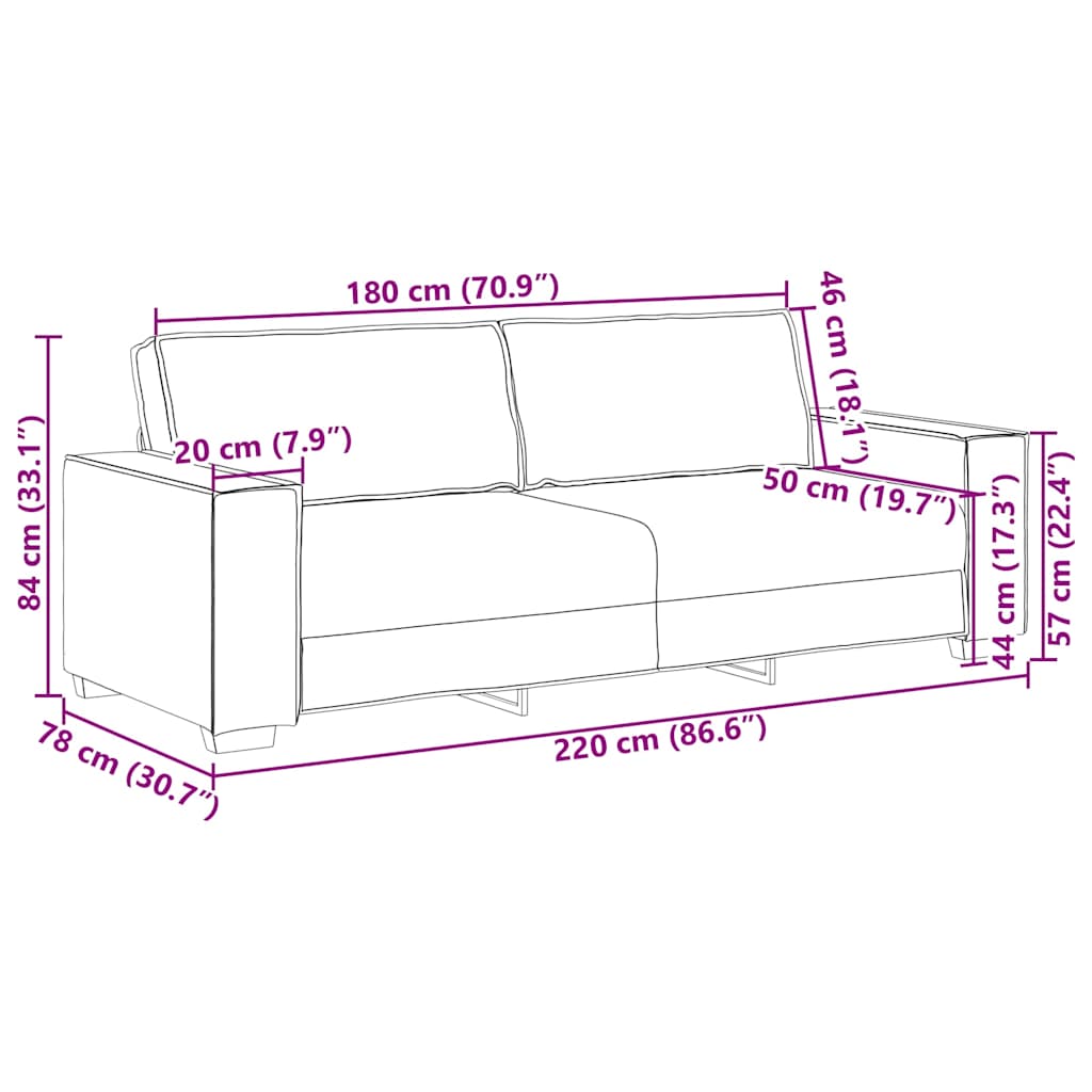 Dvodijelni set sofa s jastucima, tkanina boje vina