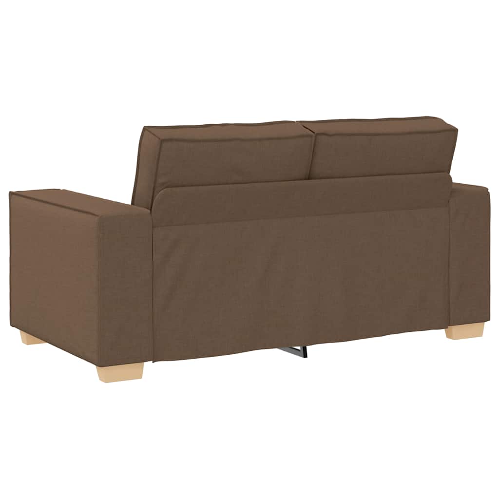 Dvodijelni set sofa s jastucima, smeđa tkanina