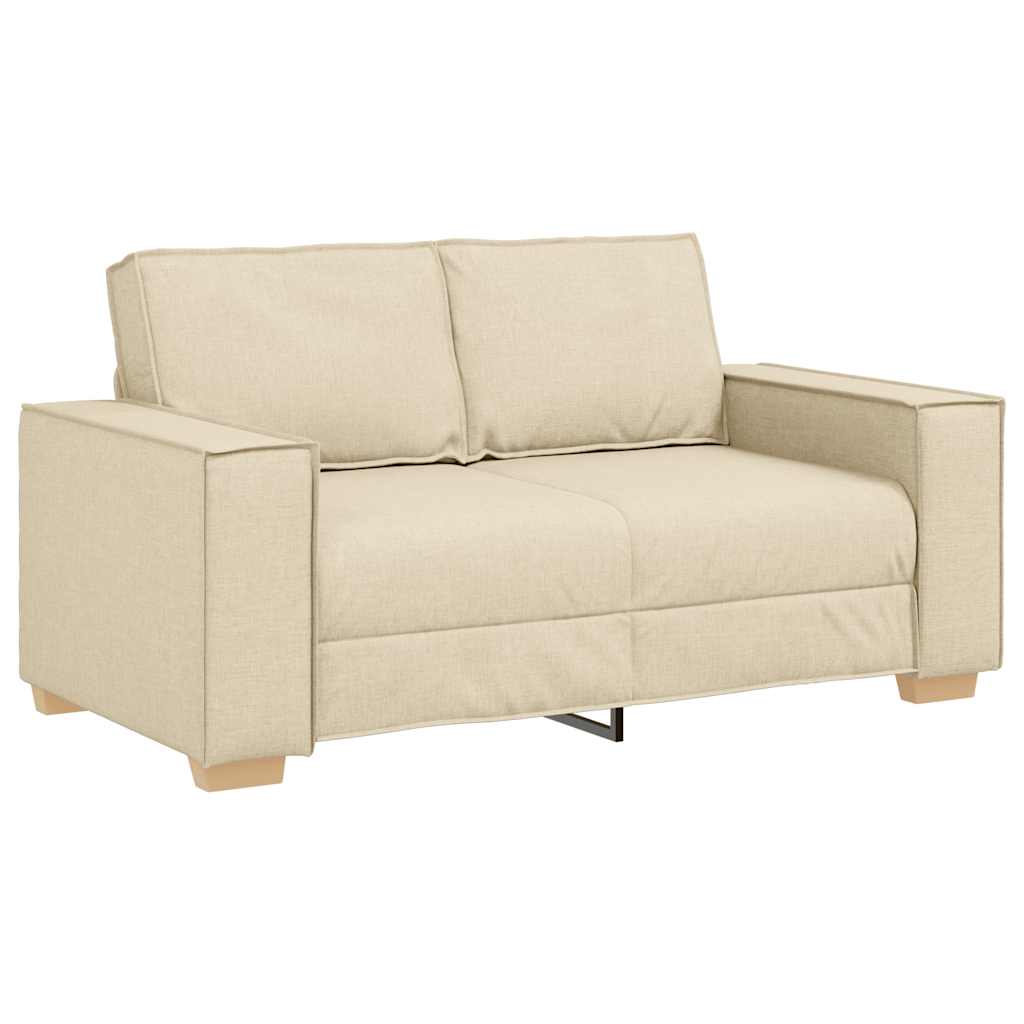 Dvodijelni set sofa s jastucima, krem tkanina