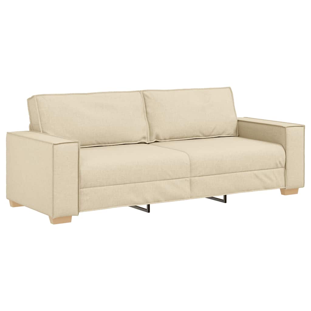 Dvodijelni set sofa s jastucima, krem tkanina
