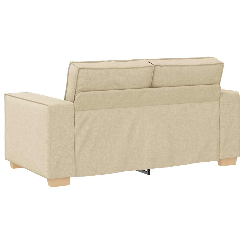 Dvodijelni set sofa s jastucima, krem tkanina