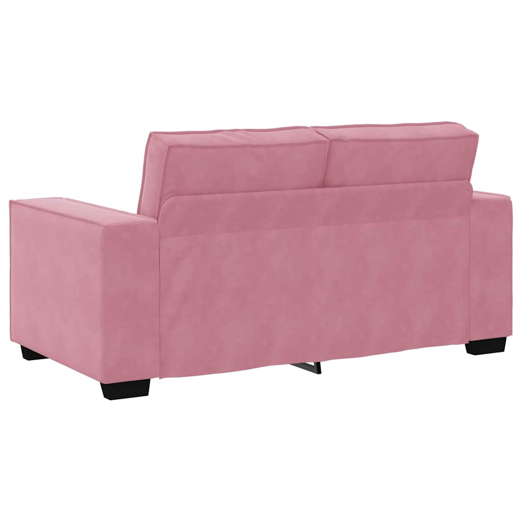 Dvodijelni set sofa s jastucima, ružičasti baršun