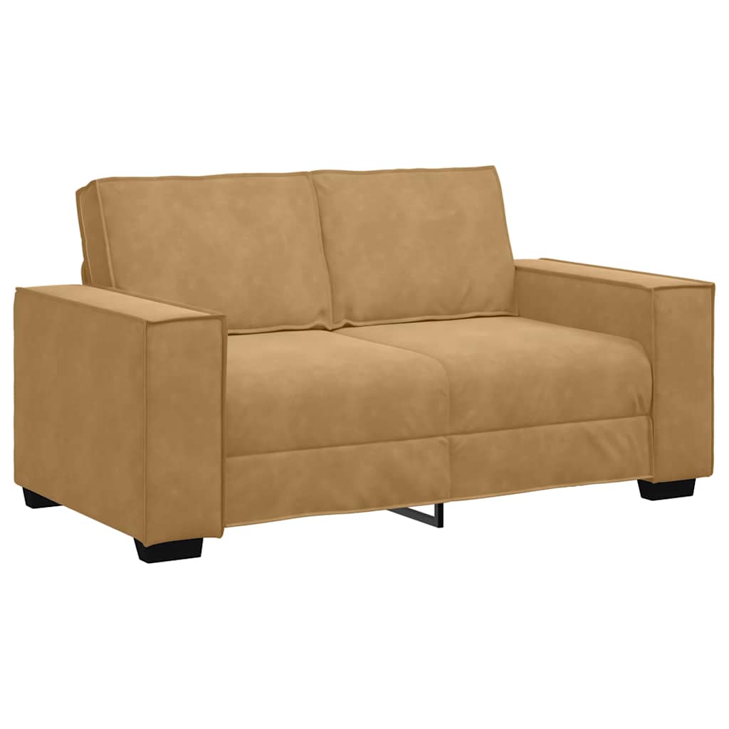 Dvodijelni set sofa s jastucima, smeđi baršun