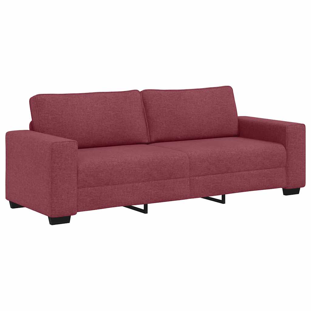 Dvodijelni set sofa s jastucima, tkanina boje vina