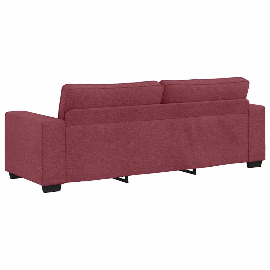 Dvodijelni set sofa s jastucima, tkanina boje vina
