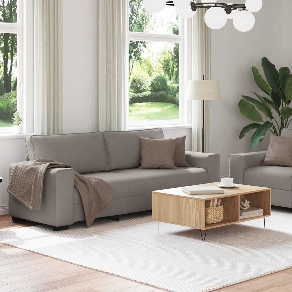 Dvodijelni set sofa s jastucima, taupe tkanina