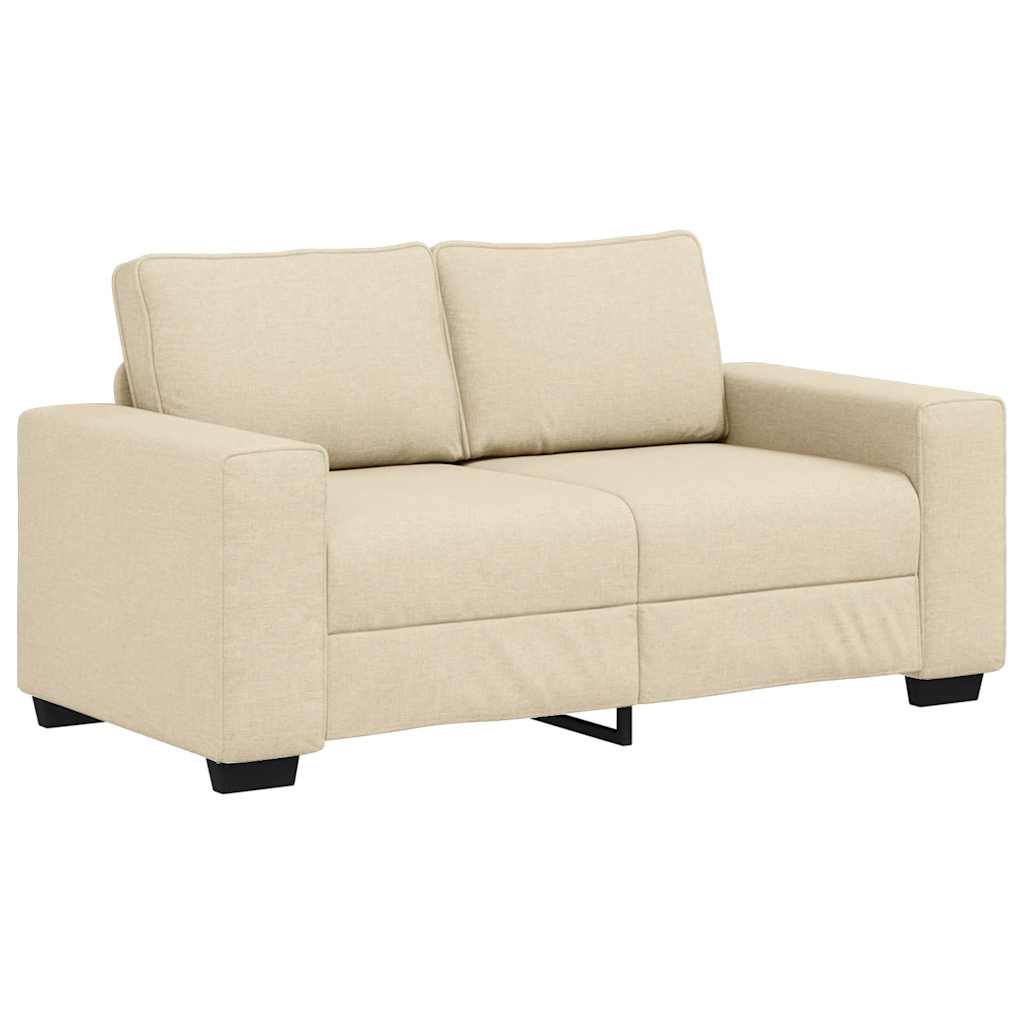 Dvodijelni set sofa s jastucima, krem tkanina