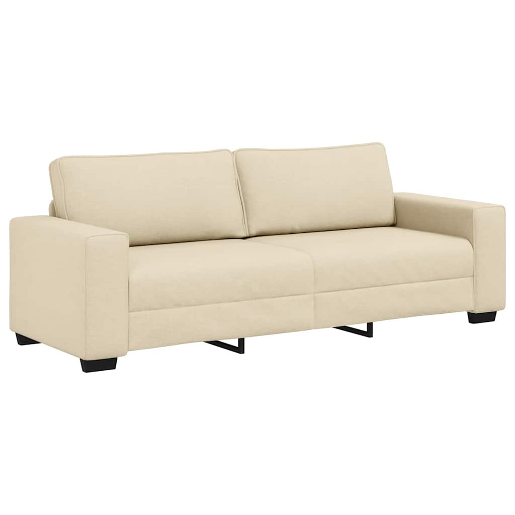 Dvodijelni set sofa s jastucima, krem tkanina