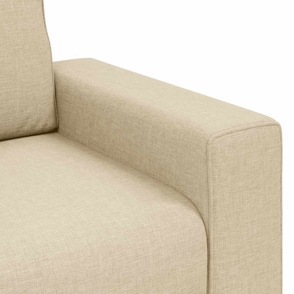 Dvodijelni set sofa s jastucima, krem tkanina