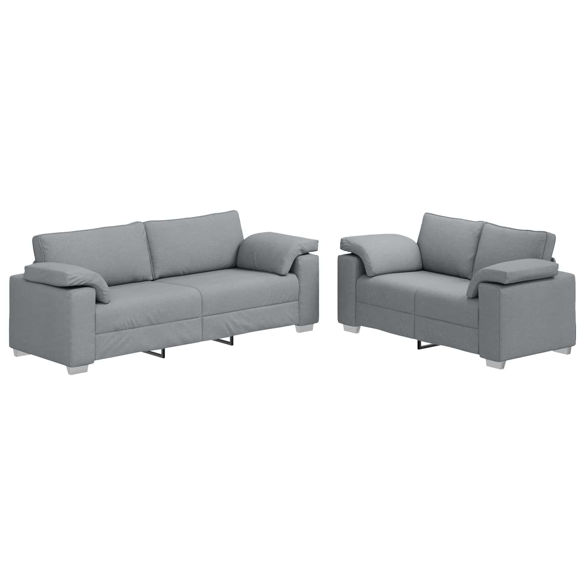 Sofa 2 pcs Svijetlo siva 219 x 80 x 82 cm tkanina