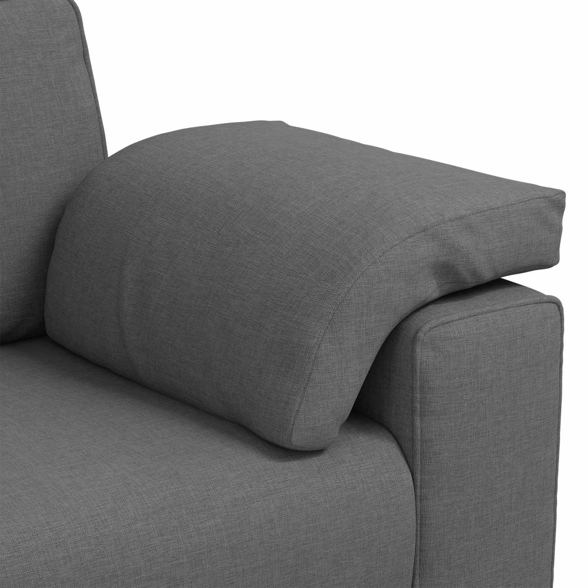 Sofa 2 pcs Tamno siva 219 x 80 x 82 cm tkanina