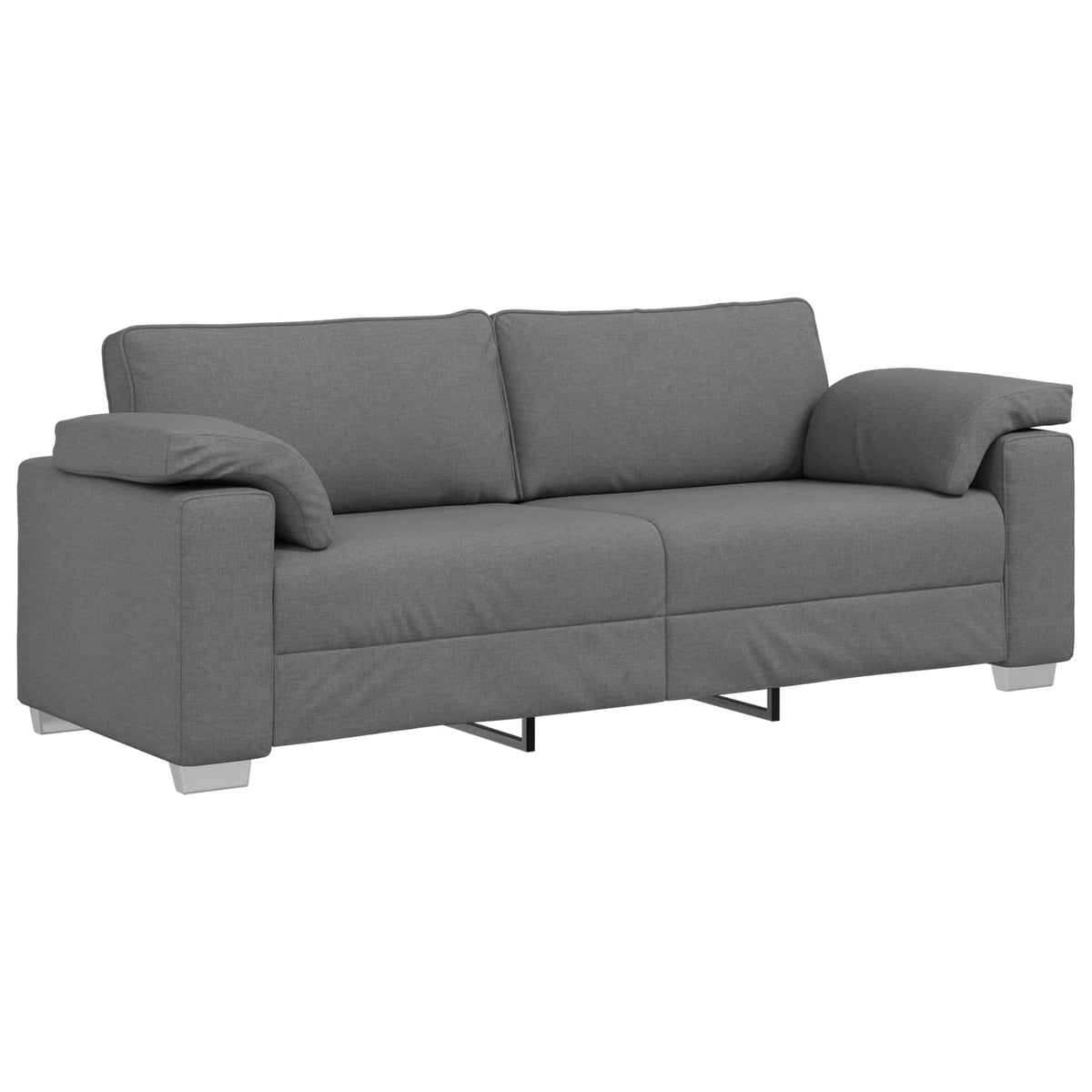 Sofa 2 pcs Tamno siva 219 x 80 x 82 cm tkanina