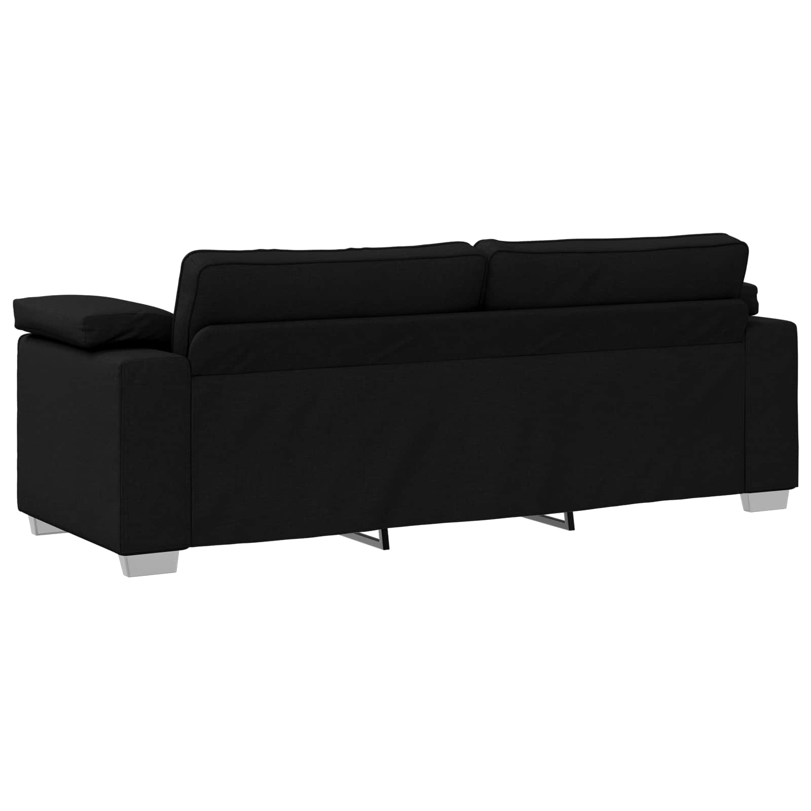 Sofa 2 pcs Crna 219 x 80 x 82 cm tkanina