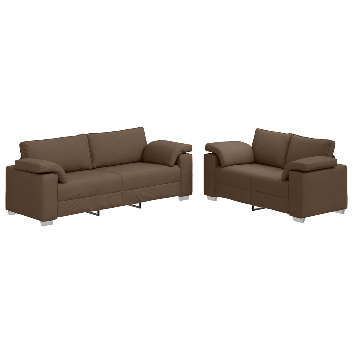 Sofa 2 pcs Smeđa 219 x 80 x 82 cm tkanina
