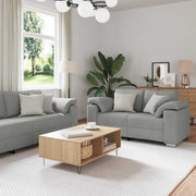 Sofa 2 pcs Oblačnosiva 219 x 80 x 82 cm tkanina