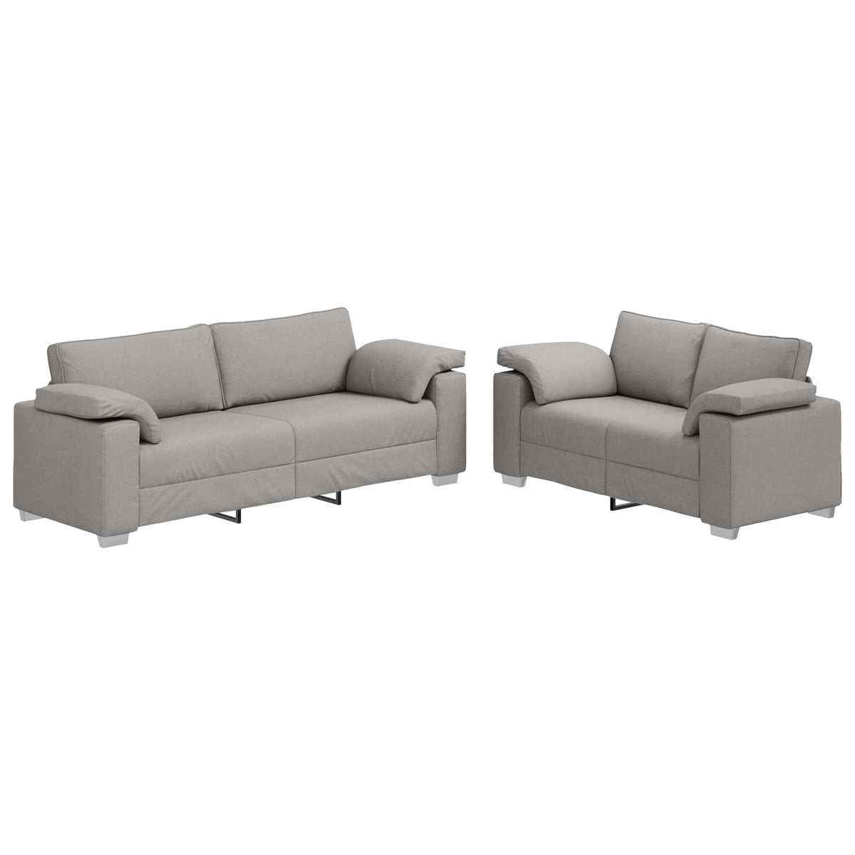 Sofa 2 pcs Oblačnosiva 219 x 80 x 82 cm tkanina