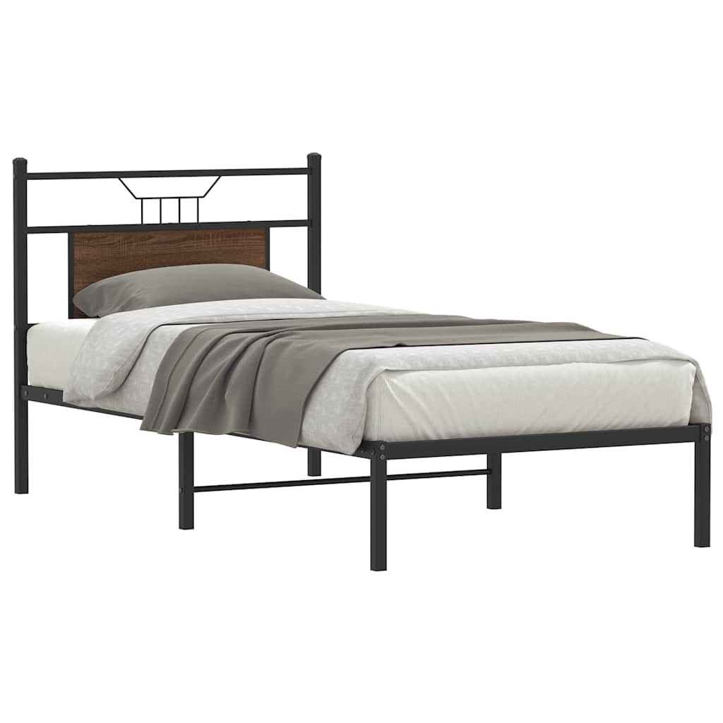 Okvir kreveta bez madraca smeđa boja hrasta 90x190 cm drveni
