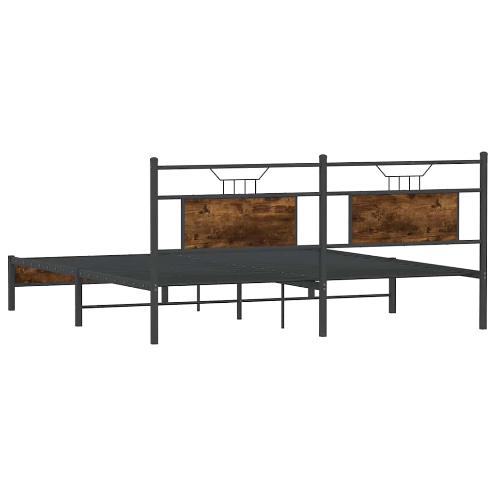 Okvir kreveta bez madraca boja hrasta 183x203 cm drveni