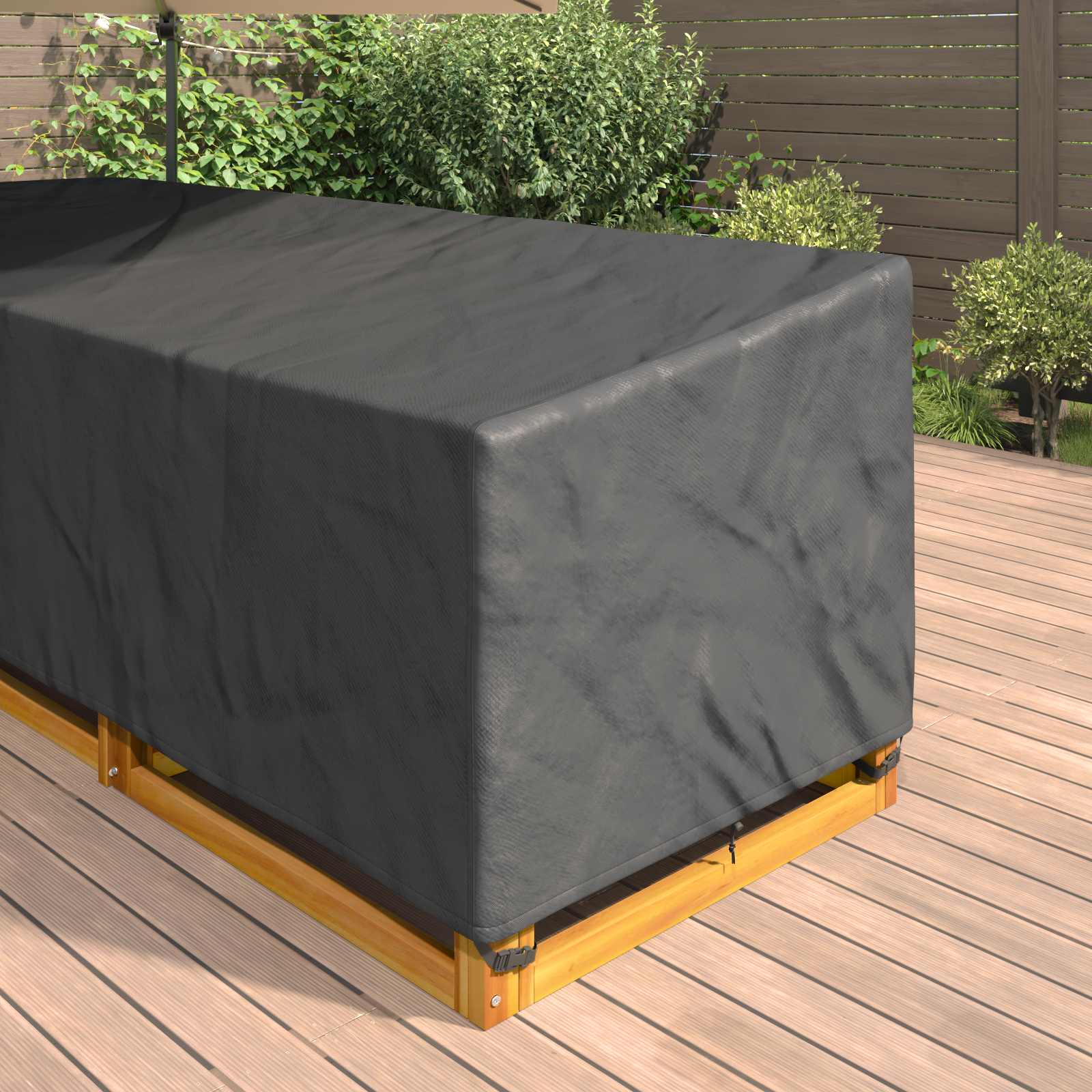 Pokrov za namještaj Crna 355 x 275 x 80 cm 420D Oxford tkanina