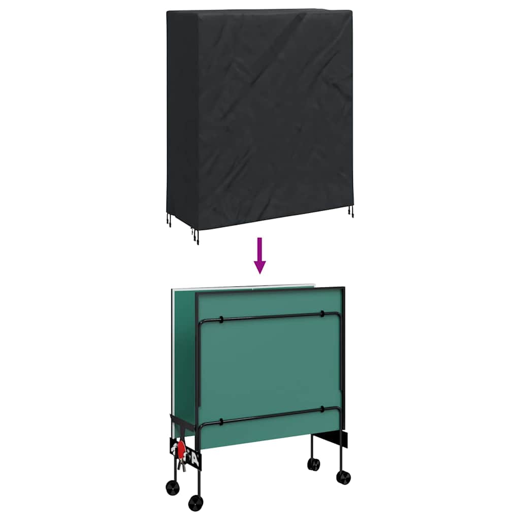 Pokrov za ping pong stol Crna 165 x 70 x 185 cm tkanina