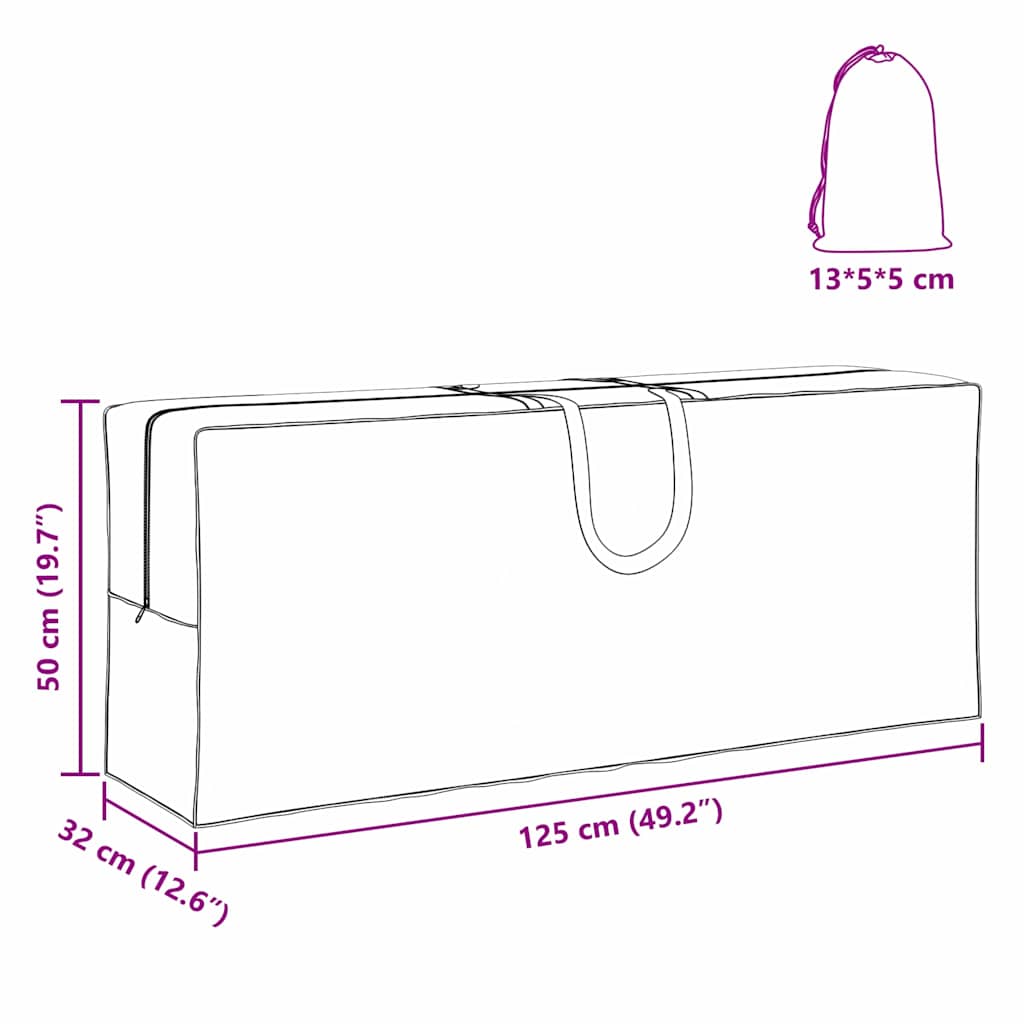 Vanjska skladišna torba 125 x 32 x 50 cm 420D Oxford tkanina