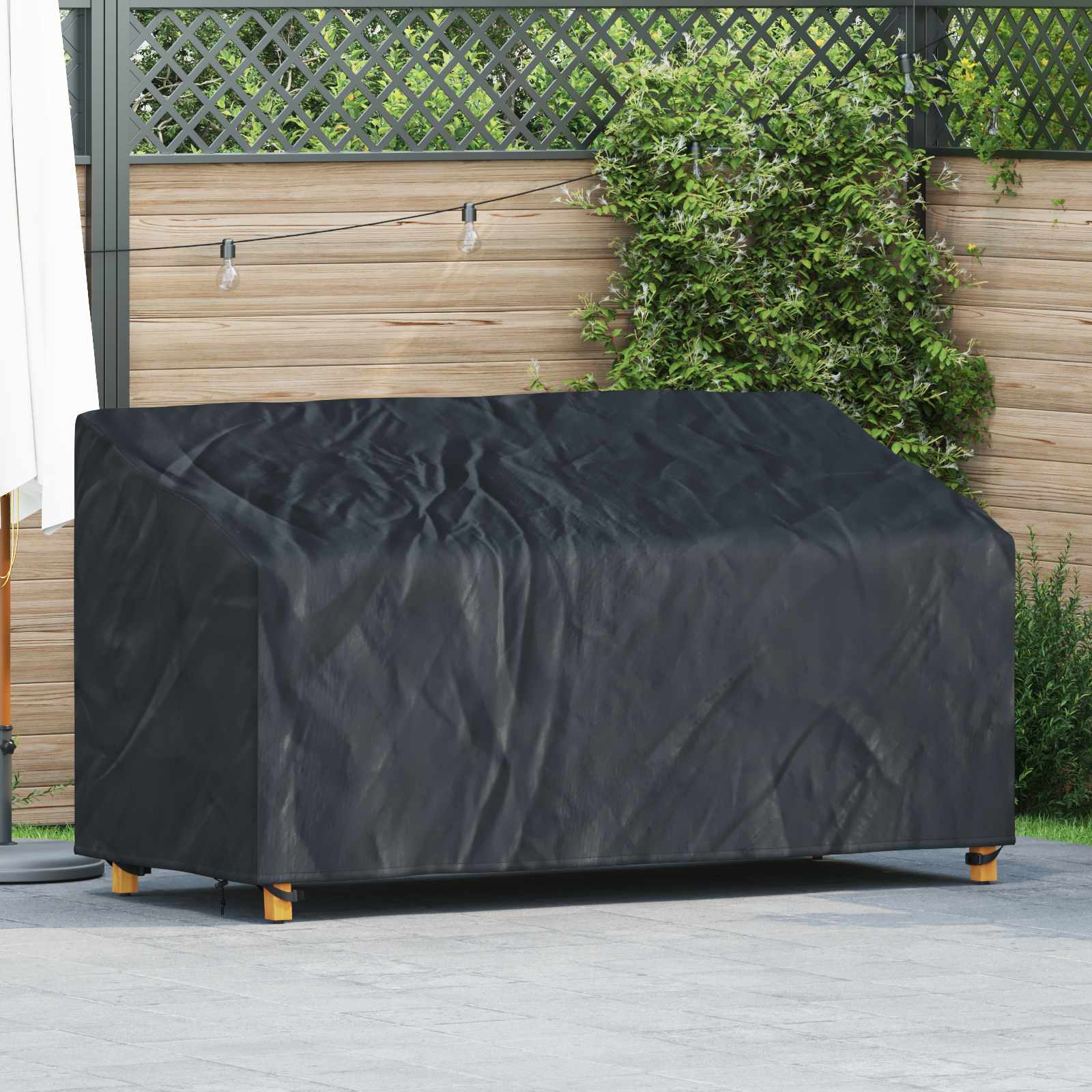 Pokrivač za vrtnu klupu 185 x 85 x 65 / 94 cm 210D Oxford tkanina