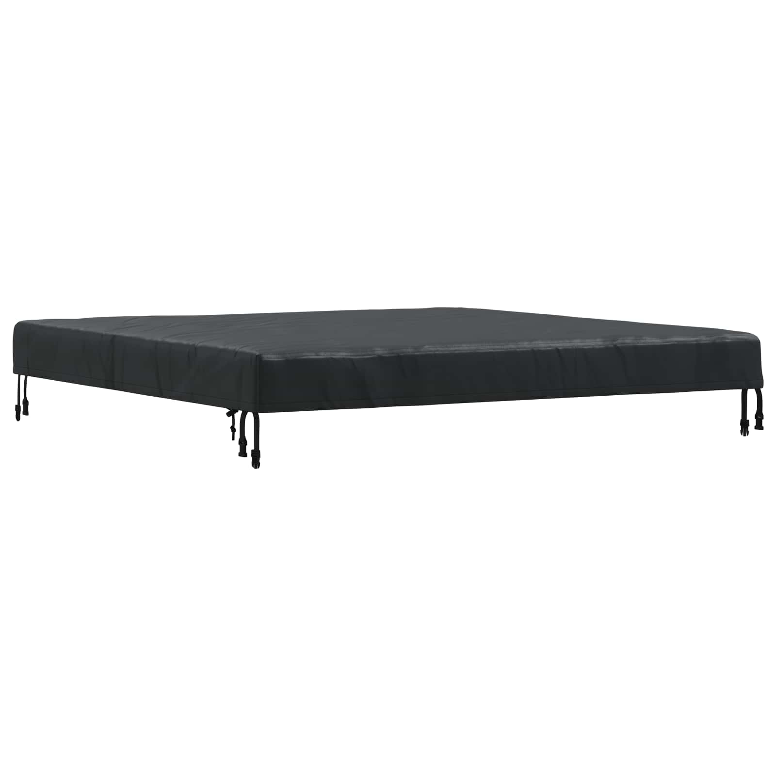 Pokrov za stol Jednobojno Crna 122 x 122 x 15 cm tkanina