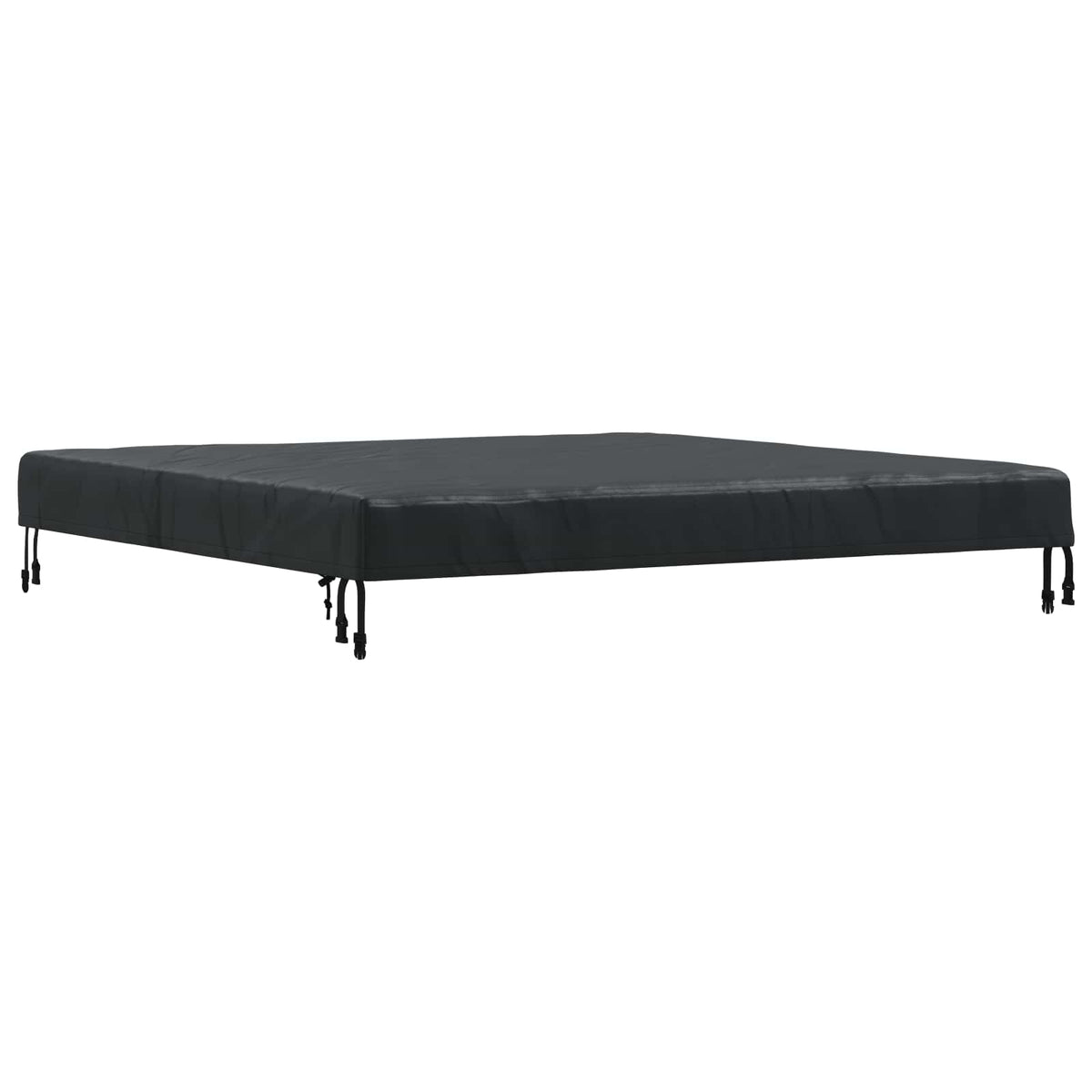 Pokrov za stol Jednobojno Crna 142 x 142 x 15 cm tkanina