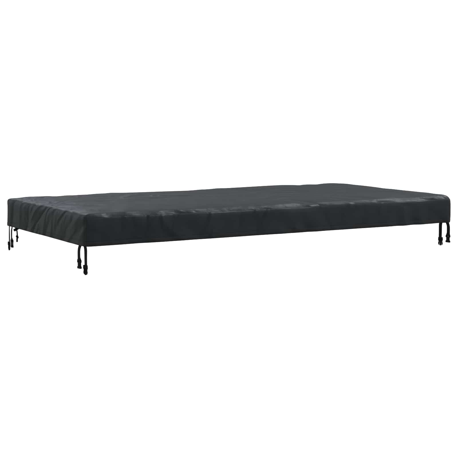 Pokrov za stol Jednobojno Crna 202 x 102 x 15 cm tkanina