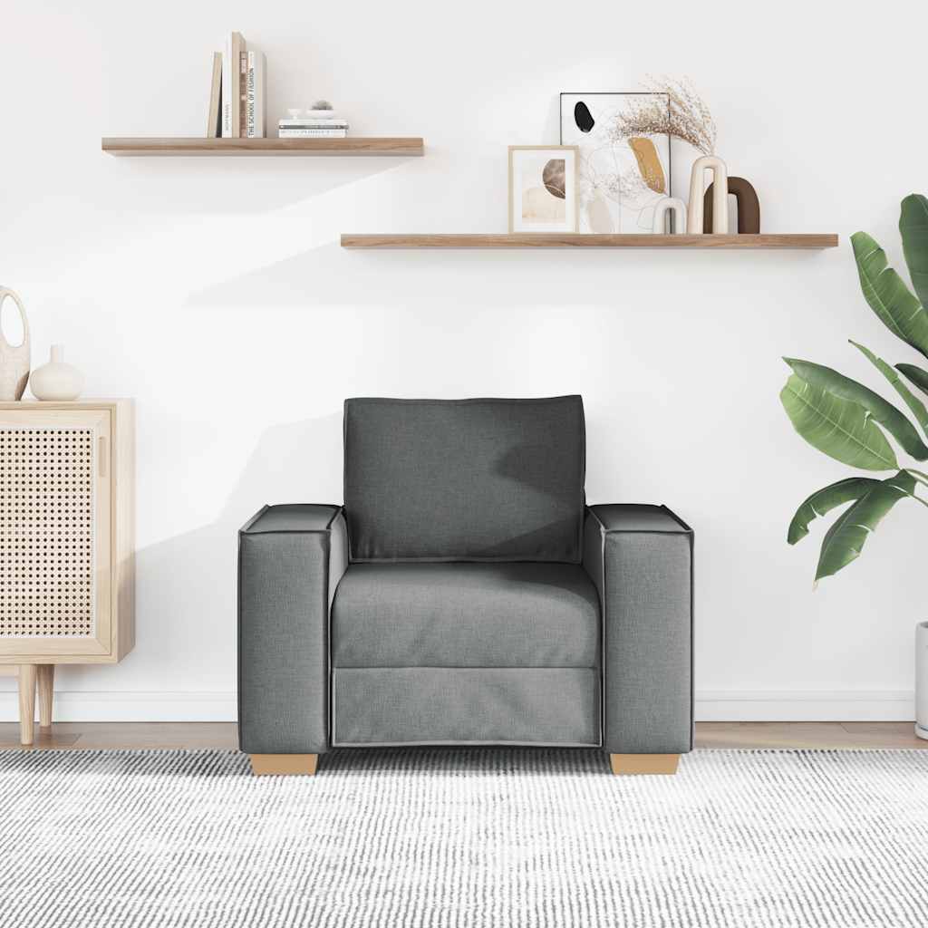 Sofa fotelja tamno siva 100x78x84 cm tkanina