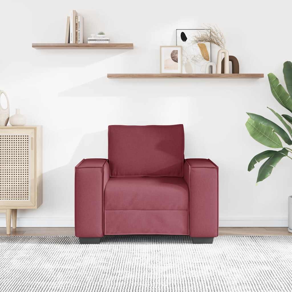Sofa fotelja vino crvena 100x78x84 cm tkanina