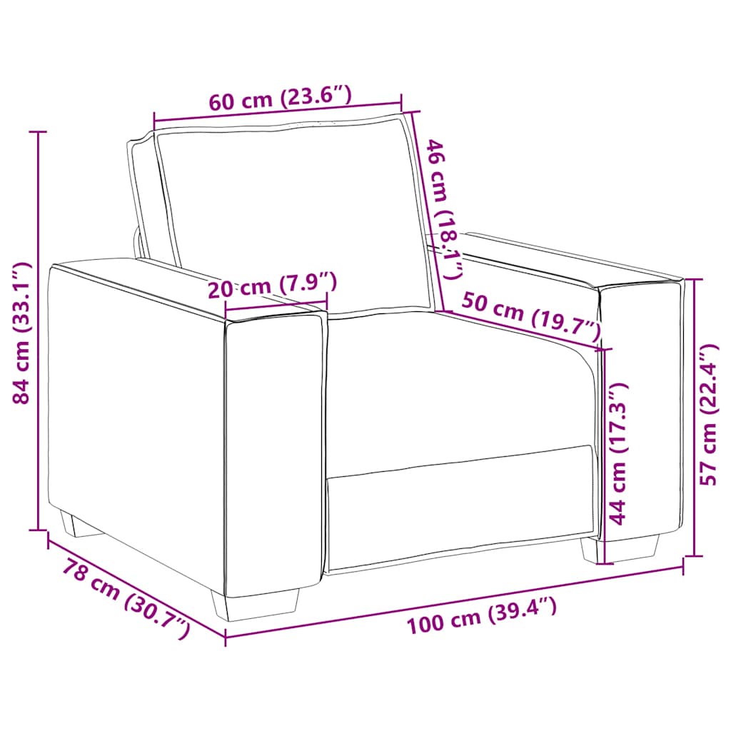 Sofa fotelja tamnozelena 100x78x84 cm tkanina