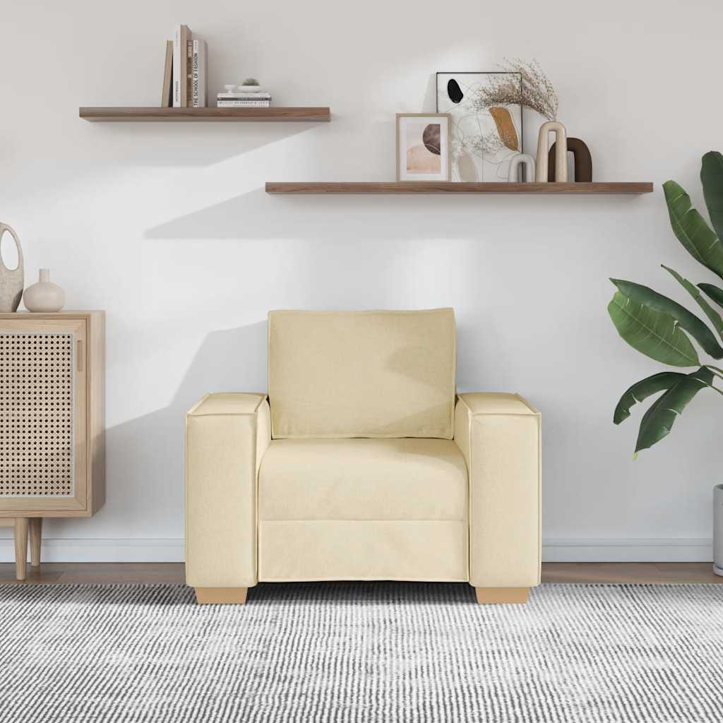 Sofa fotelja krem 100x78x84 cm tkanina