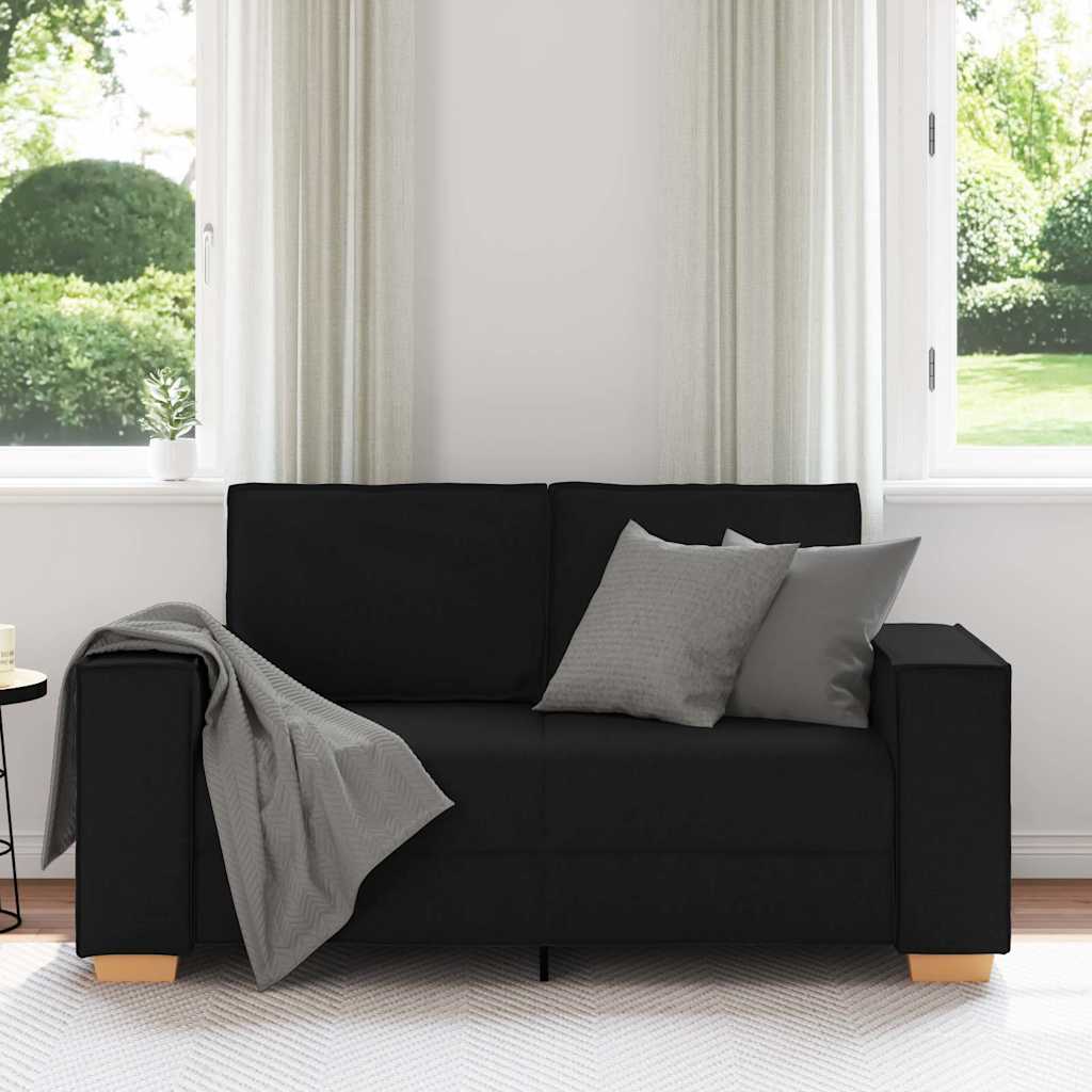 Dvosjed Kauč Crni 160x78x84 cm Tkanina