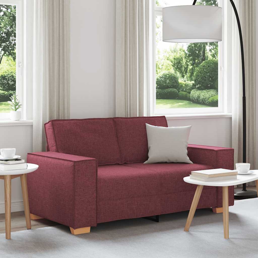 Dvosjed Kauč Vino Crvena 160x78x84 cm Tkanina