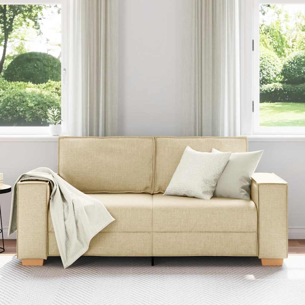 Dvosjed Kauč Krem 180x78x84 cm Tkanina