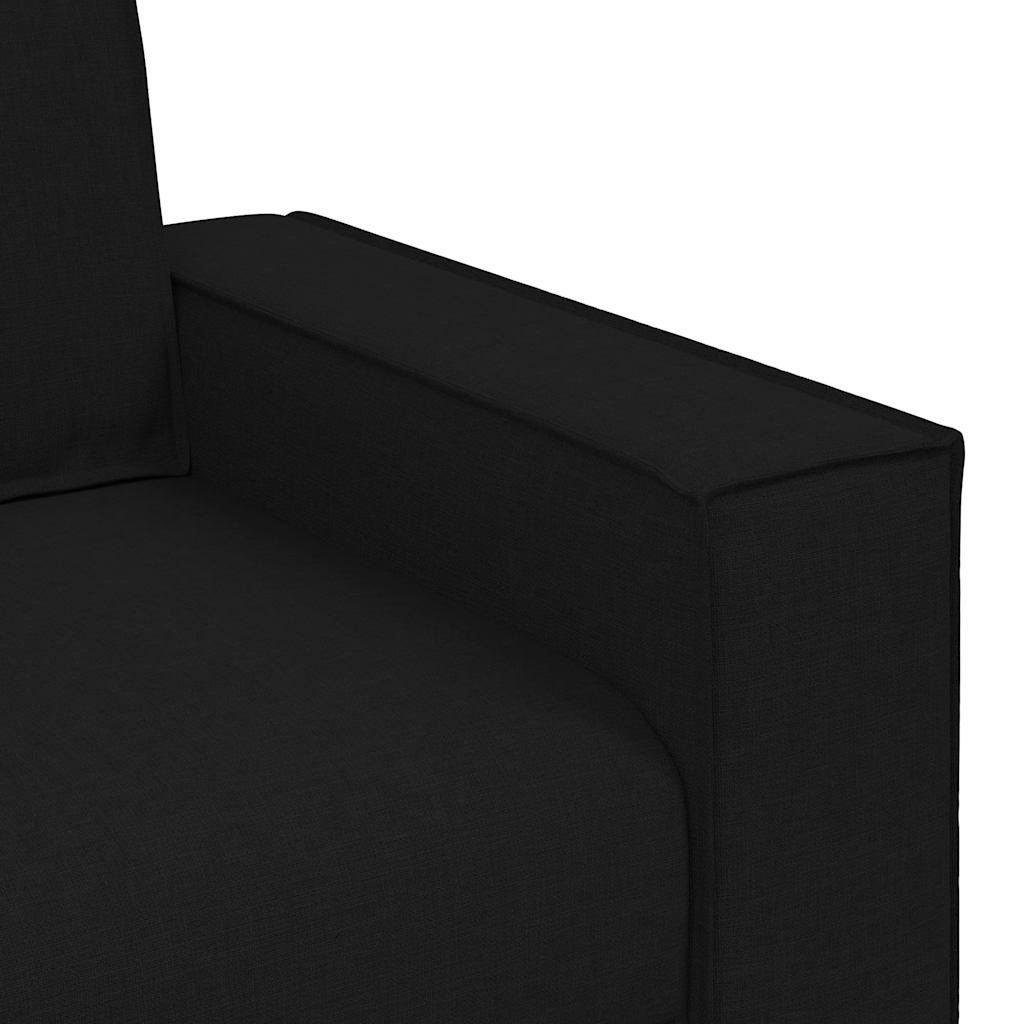 Trosjed Kauč Crni 220x78x84 cm Tkanina