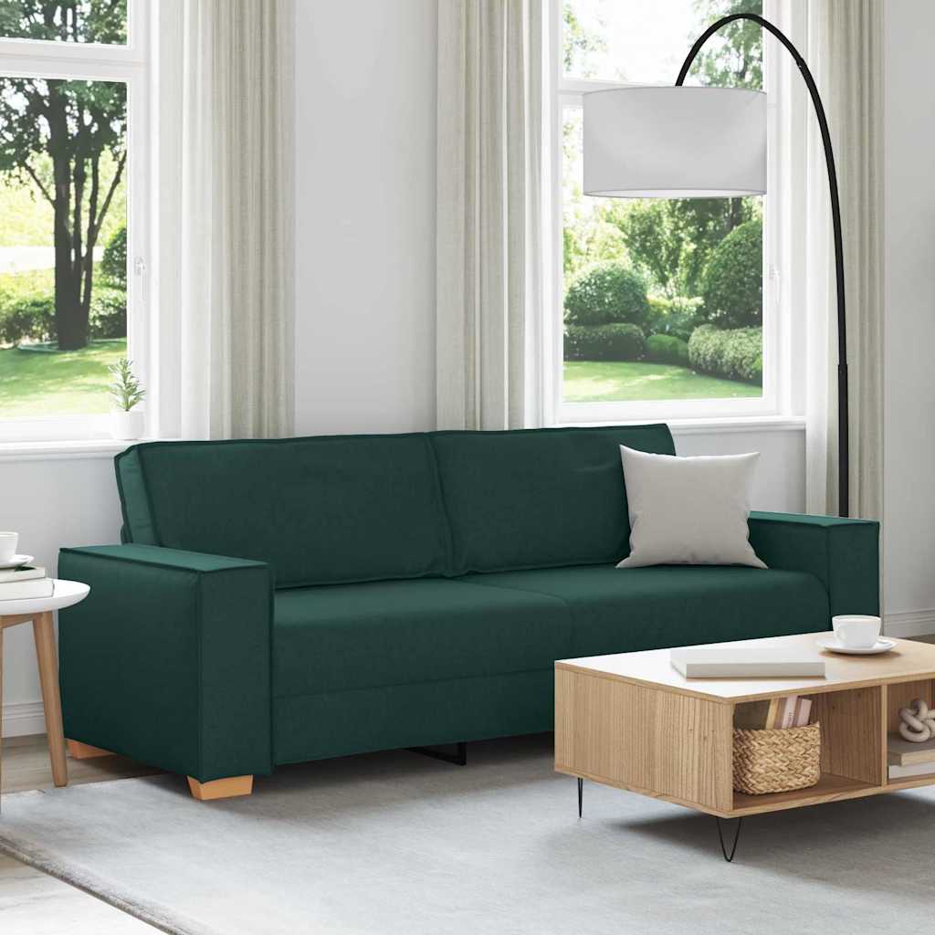 Sofa za 3 osobe Tamnozelena 220 cm tkanina